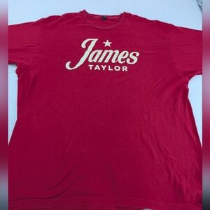James Taylor 2017 Concert T-Shirt With Tour Locations & Dates On Back